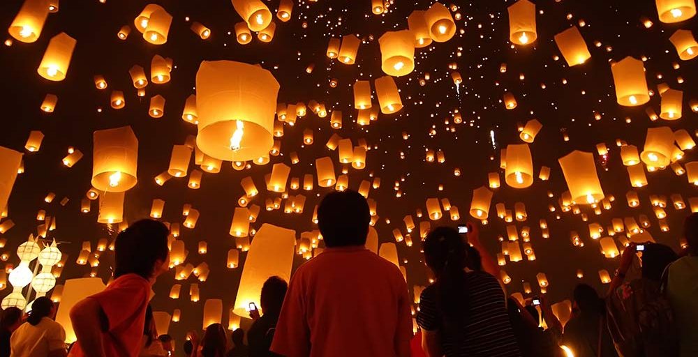 floating lanterns